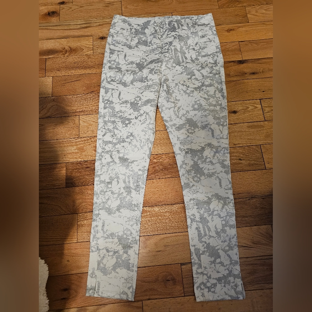 Lola Marble Gray and White Leggings